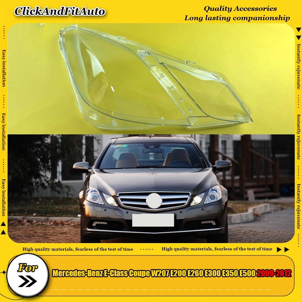

Для Mercedes-Benz E-Class Coupe W207 E200 E260 E300 2009-2012 крышка фары прозрачный абажур корпус фары из плексигласа