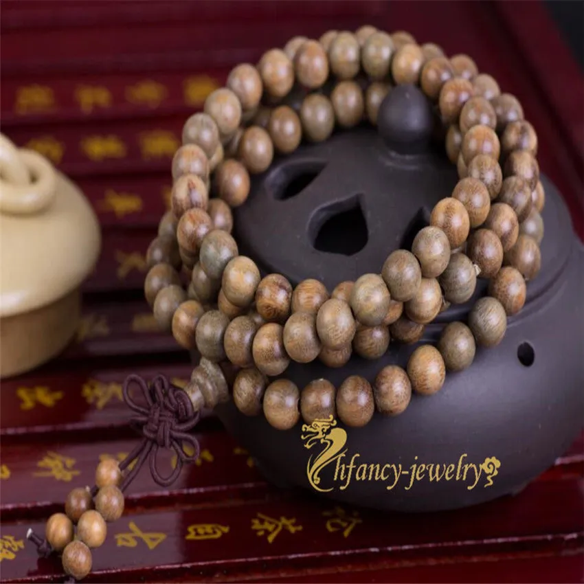 6mm Green Sandalwood Bracelet Trendy Unique Teens Gift Chain Men Women Adjustable Charm Mala