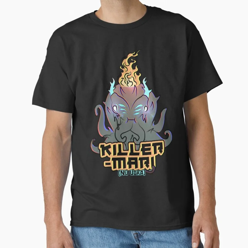 

Killer-Mari Monster Hunter Wilds Video games printed T Shirt for men 100% cotton large size Adult tops S-6XL mens clothing