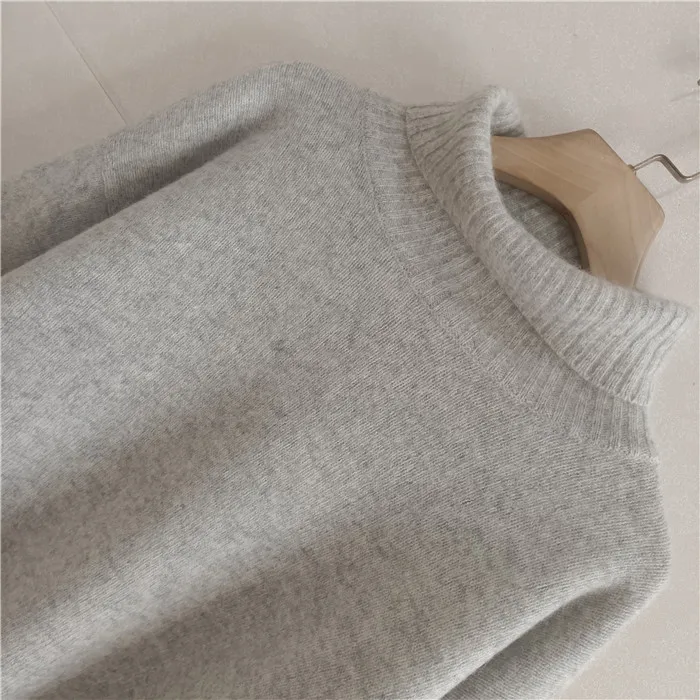 

Korean Sle Women's Autumn Winter Sweater Angora Rabbit Velvet Pullover Handpied Outerwear Base irt Z642
