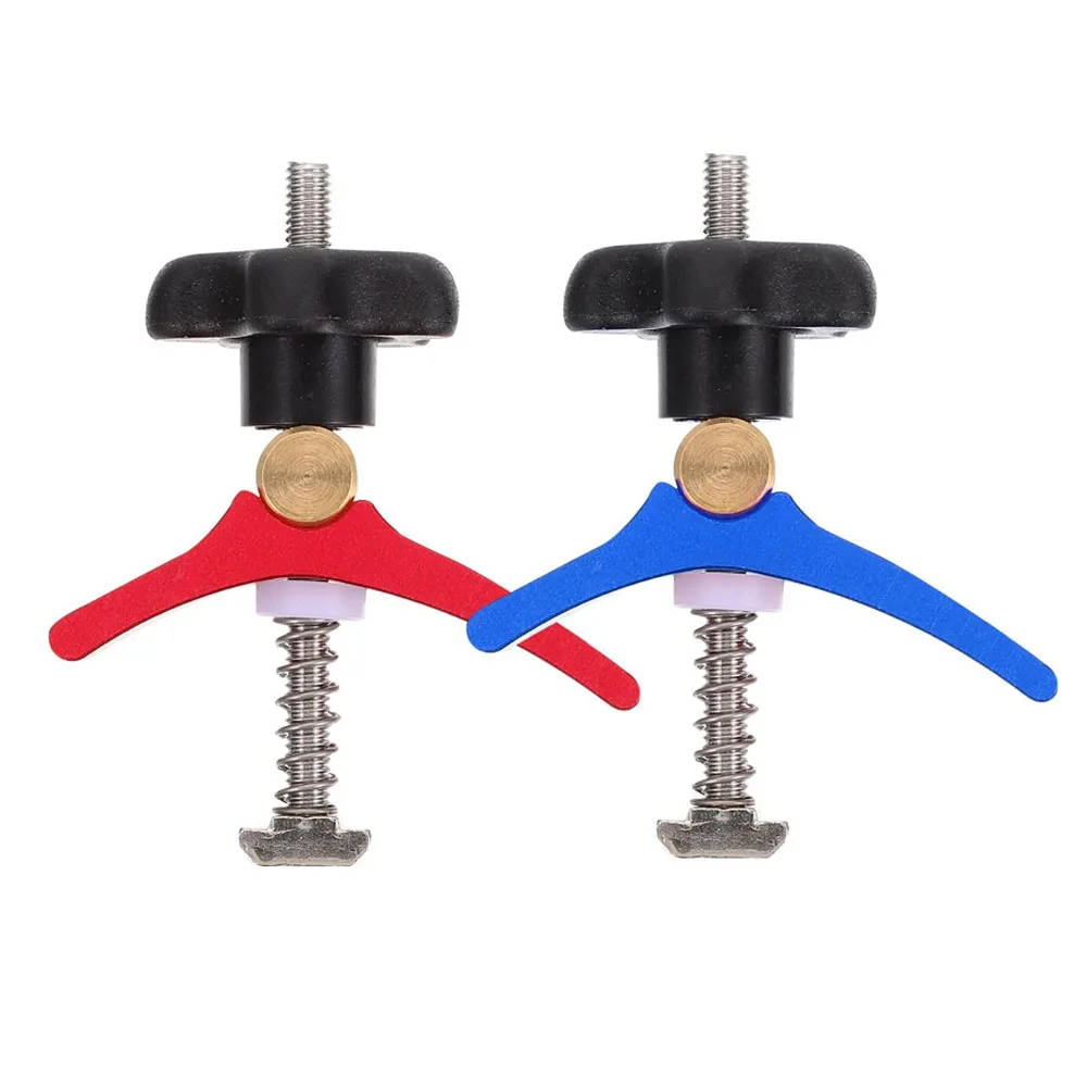 1/2Pc Quick Acting T-Track Hold Down Clamp Woodworking Clamps Jig with T Silder Aluminum Alloy for Routers Drill Presses CNC