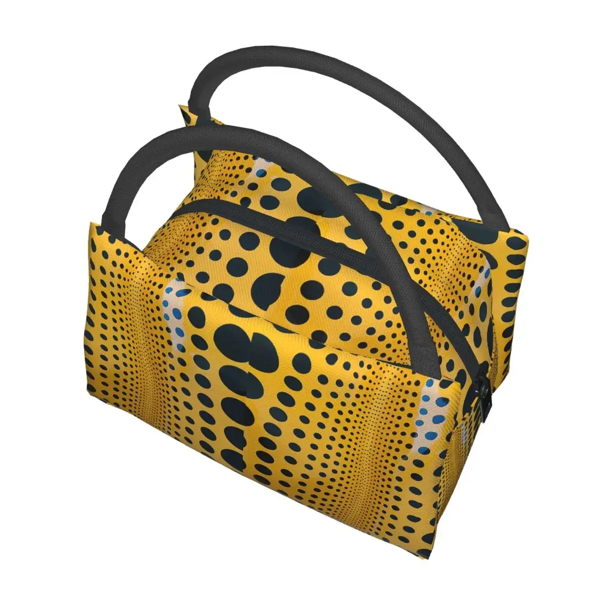 Yayoi Kusama Abstract Painting Insulated Lunch Bag for Women Children Portable Food Boxes Thermal Lunch Box Tote
