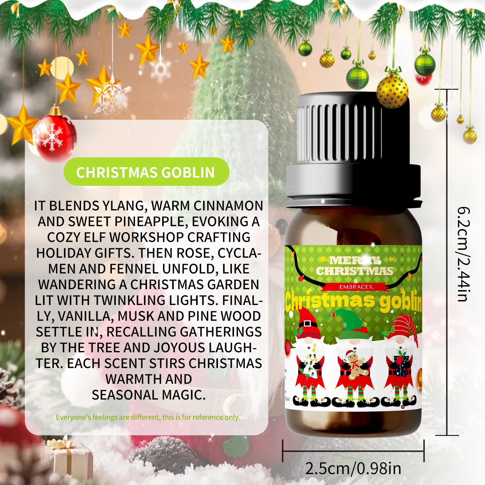 10ml Christmas Goblin Essential Oil Christmas Gifts Aroma Oil For Candle Scents Making & Diffuse Scents Long Lasting Fragrance - view 2