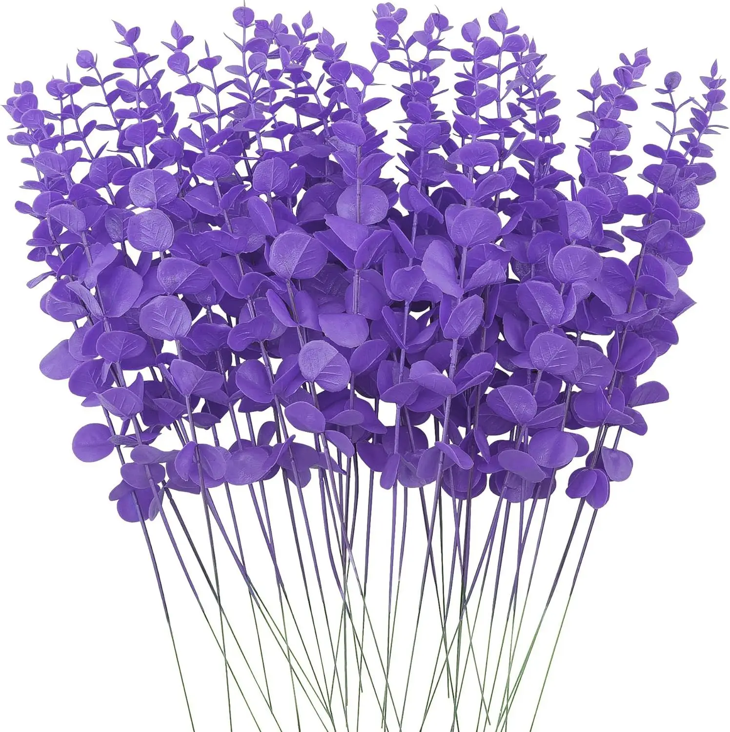 10/20pcs Artificial Plants Eucalyptus Leaves Fake Plants Vase Home Table Party Wedding Bridal Bouquet Decorations Outdoor Garden image 3