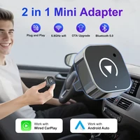 Adaptador 2 en 1 CarPlay/Android Auto 2026, Dongle de Cable a Inalámbrico para Apple y Android, Plug and Play, Accesorio Universal para Auto, el Más Nuevo