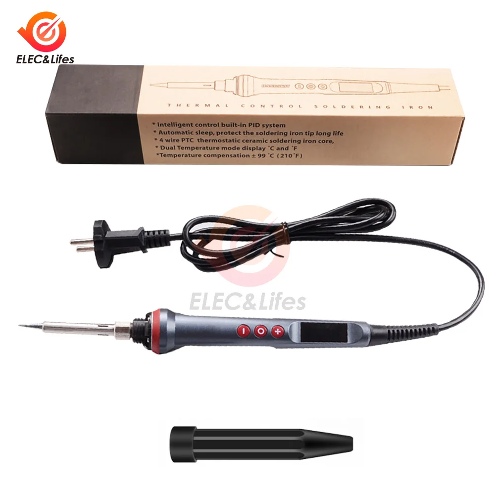 

90W LED Adjustable Temperature Welding Solder Rework Station Heat Pen Tips Electric Soldering Iron Welding Repair Tool