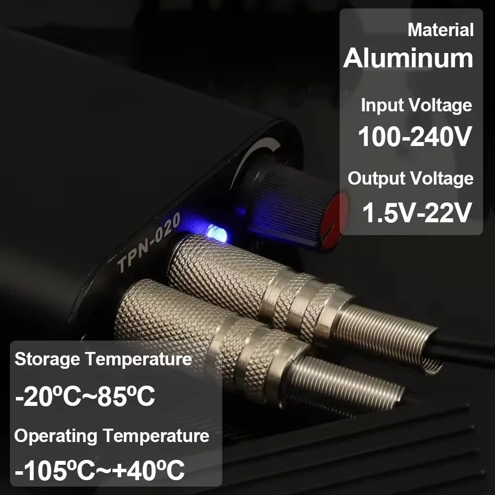 Professional Tattoo Power Supply Kit with Foot Pedal Clip Cord Tattoo Source Set Permanent Makeup for Tattoo Pen Machine