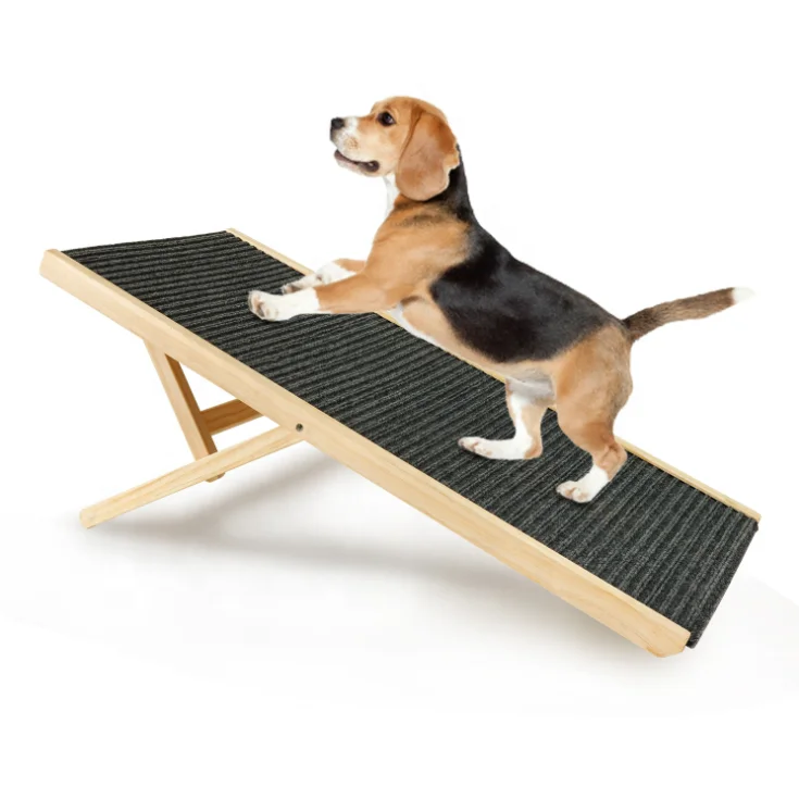 Customized Height Adjustable Dog Ramps Foldable Pet Stairs Wooden Ramp Ladder for Dog