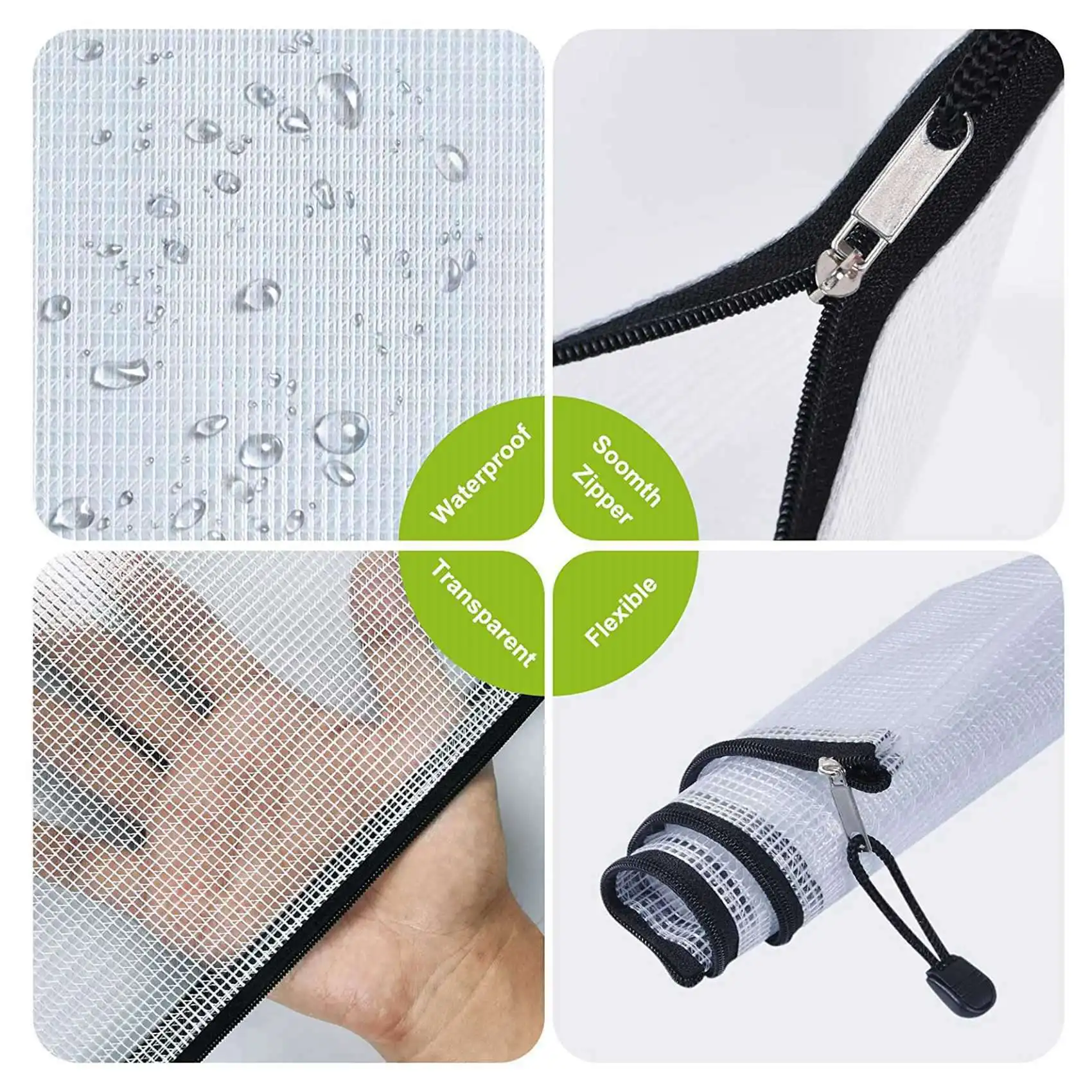 ingenious-36pcs-cartella-a3-borsa-portadocumenti-con-cerniera-in-plastica-borsa-a-rete-per-documenti-portadocumenti-con-cerniera