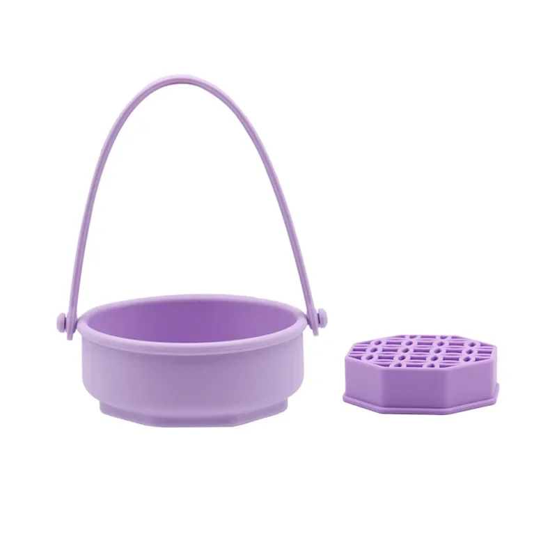 Silicone Washing Bowl for Makeup Brush Caixa de limpeza Ovo Secagem Tool Set Puff em pó Esponja de lavagem Artefato de armazenamento