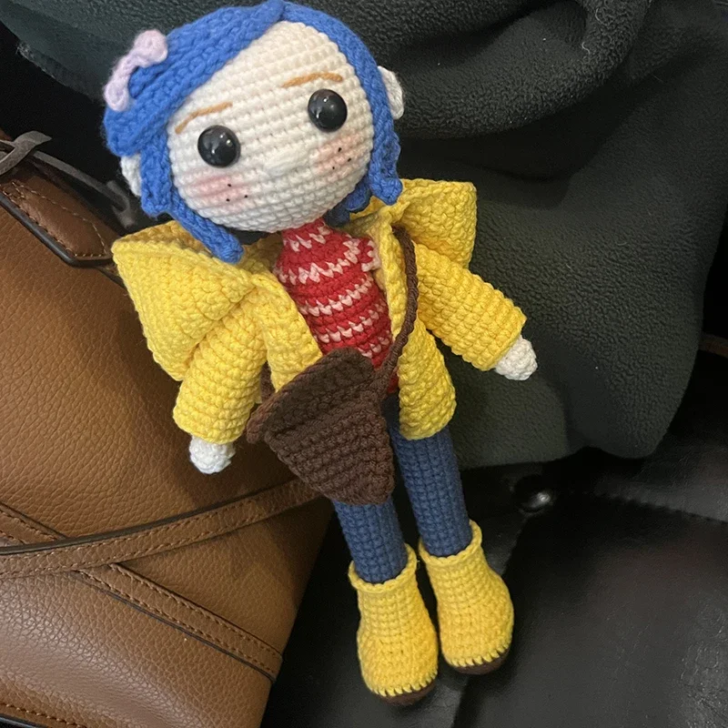 Knitting Dolls Kid Sunni Girls with hat Birthday Gift Crochet Yarn Soft Cotton Toys  Handmade Knitted Toy (finished product)