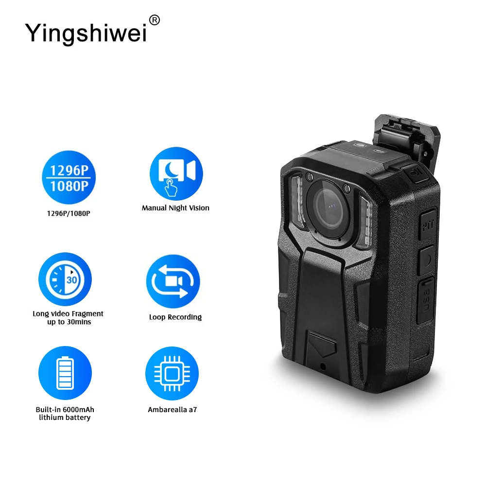 Yingshiwei YSW-Y2 Mini Body Worn Camera Ambarella A7 Police Body Mounted Camera Digital Video Recorder Dashcam HD 1080P DVR Cam