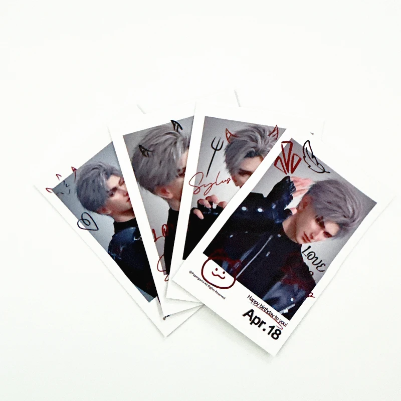4 Pçs/set Amor E Espace Profundo Cartão Lomo Sylus Abril 18 Feliz Aniversário Cartões Pequenos Photocard Fãs Coleção Presente