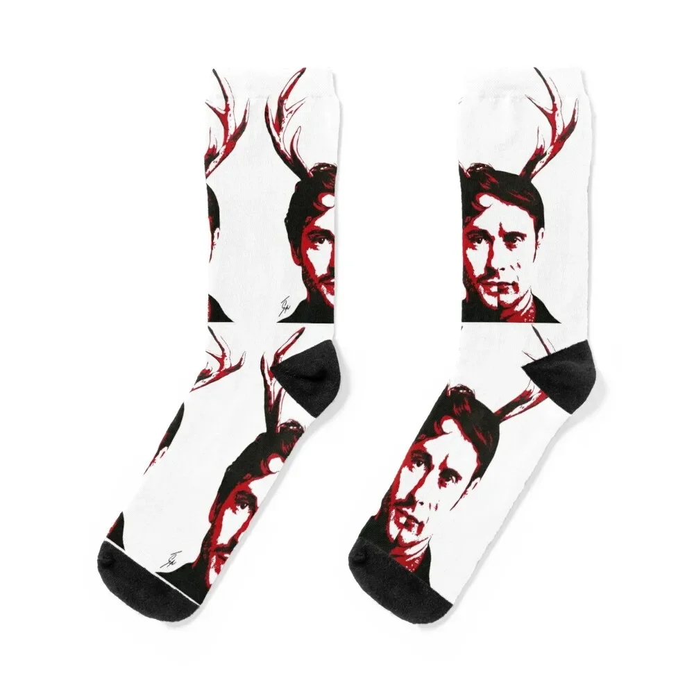 

Hannibal Lecter vs Will Graham Socks bright garter floral winter thermal short Men Socks Women's