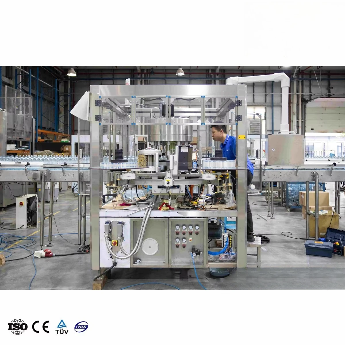 Automatic OPP BOPP Label Film Applicator Wrap Around Type Hot Melt Glue Sticker Labeling Machine for Square Round Flat Bottle