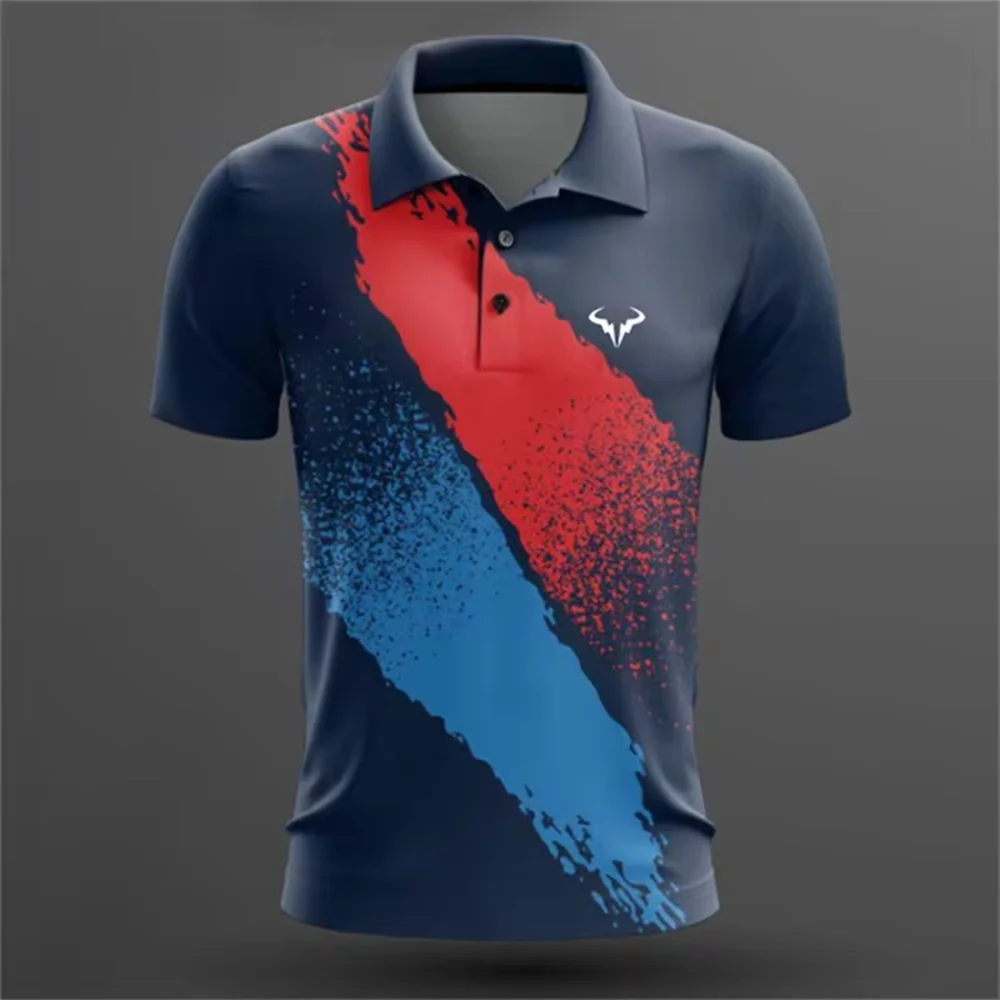 Nowe męskie Polo tenis stołowy ubrania koszula męska T-shirt z nadrukiem logo Badminton moda damska garnitury z klapami luźne bluzy