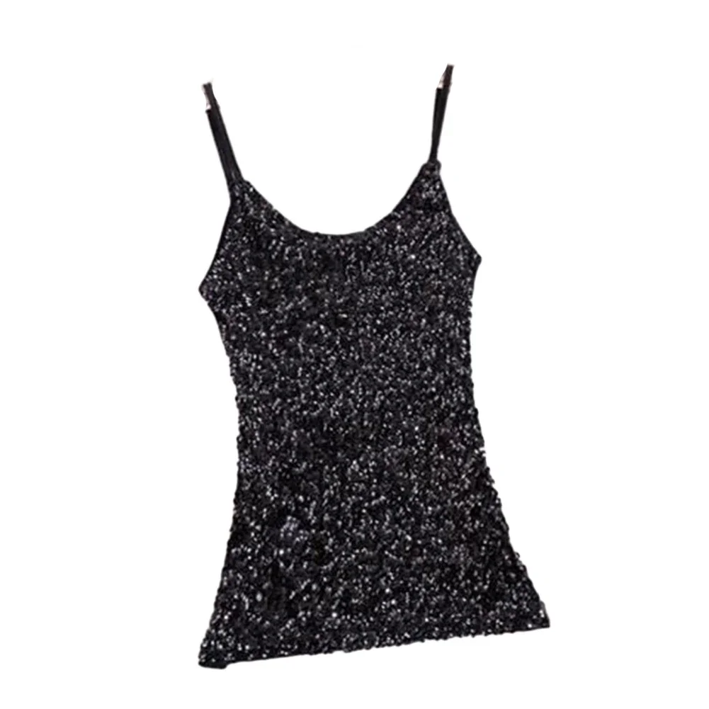 Brand New High Quality Tank Tops Soft Sexy Solid Color Stage Performance Stylish U-Neck All Season Club Women Cocktail