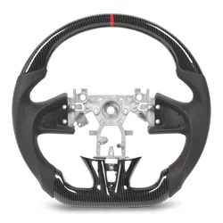 Hydro Dip Carbon Fiber Look Steering Wheel Perforated Leather Replacement For Infiniti Q50 2014 to 2016