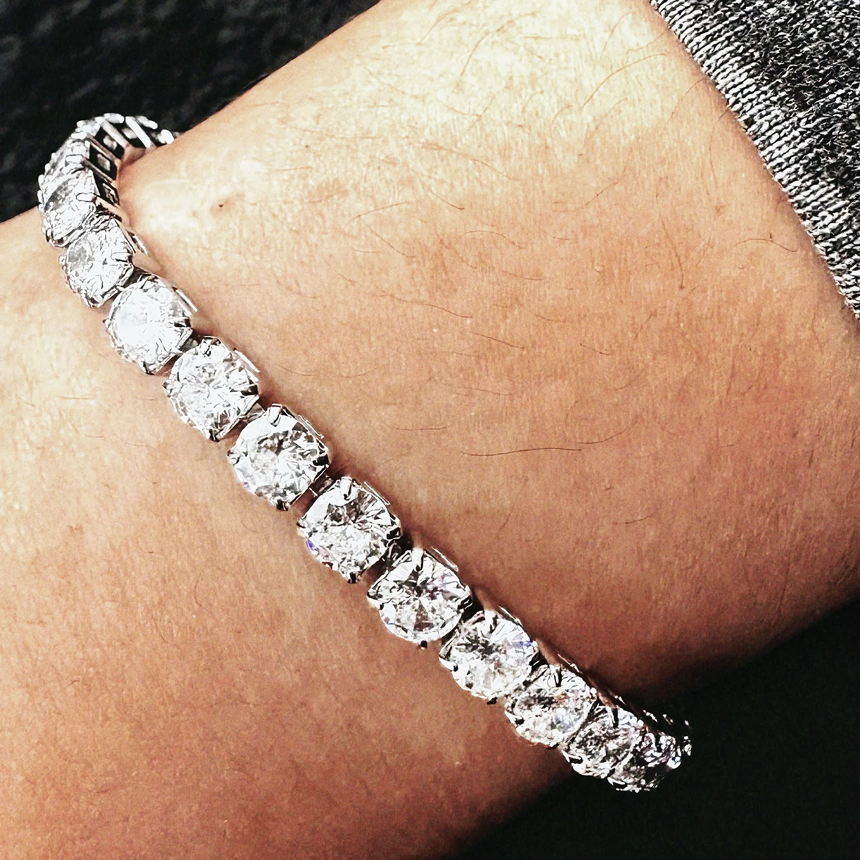 

MST BLING American Sle Теннисный браслет High Street Хип-хоп Лунный свет Встроенный бриллиант Модный легкий роскошный еврейский...