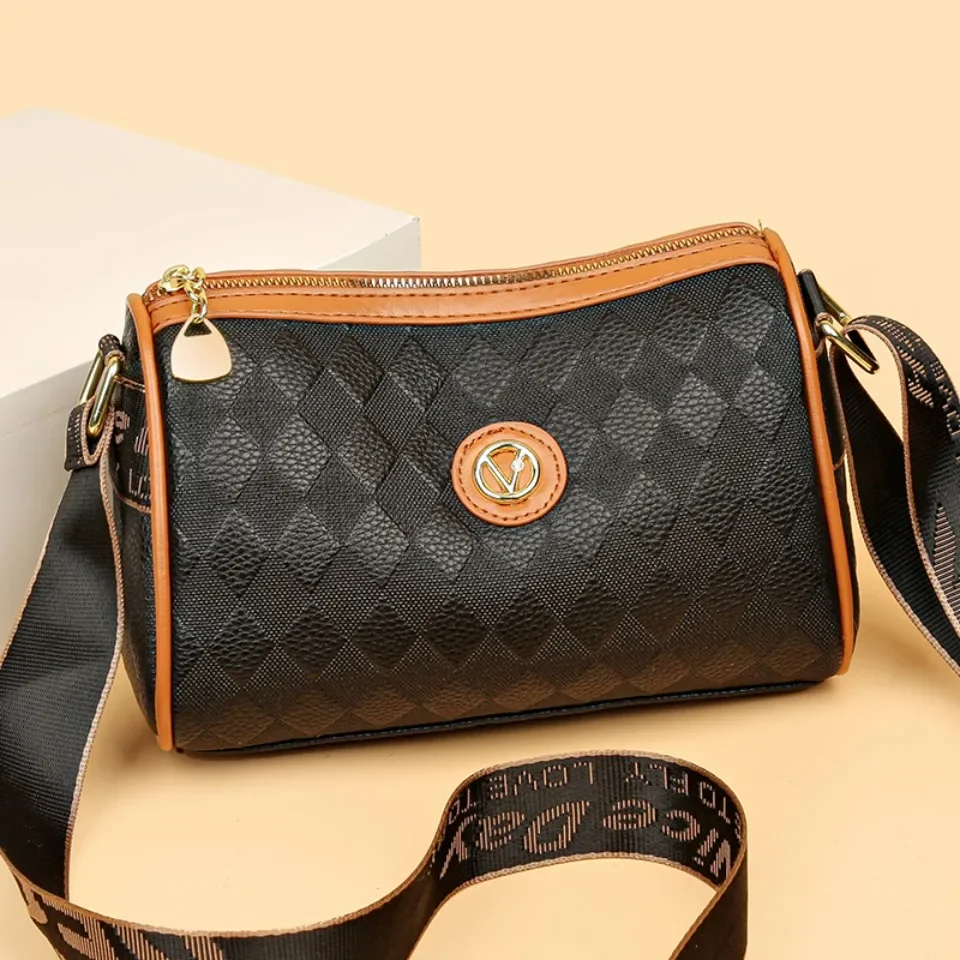 

Fashion Retro Diamond Pattern Women's Commuter Style Shoulder Bag Crossbody Bag PU Texture