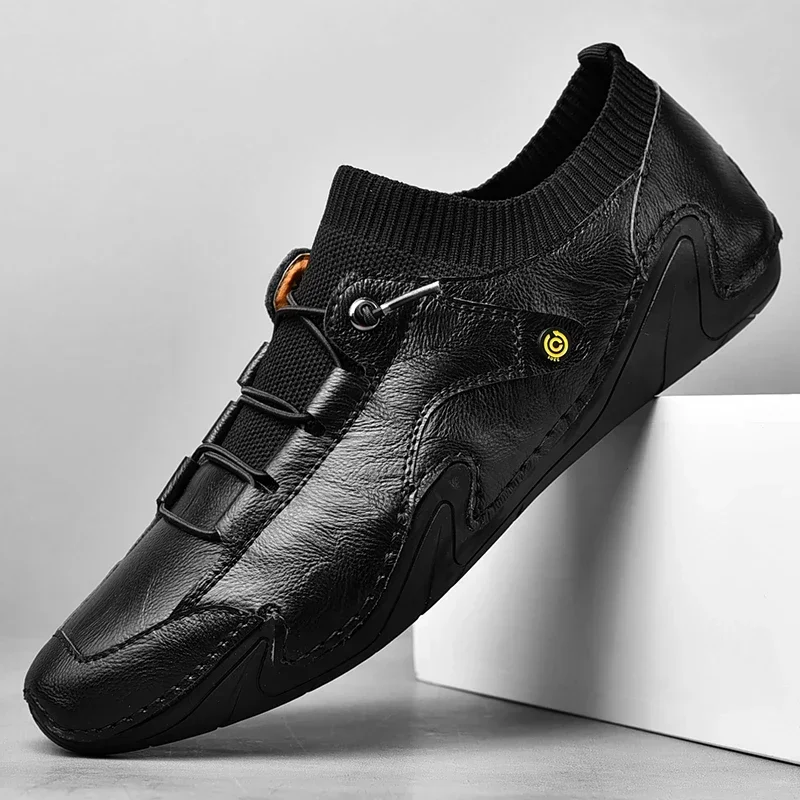 

Men Shoes Casual Leather Handmade Men Sneakers Breathable Driving Shoes Designer Men's Loafers Fashion Shoes for Men