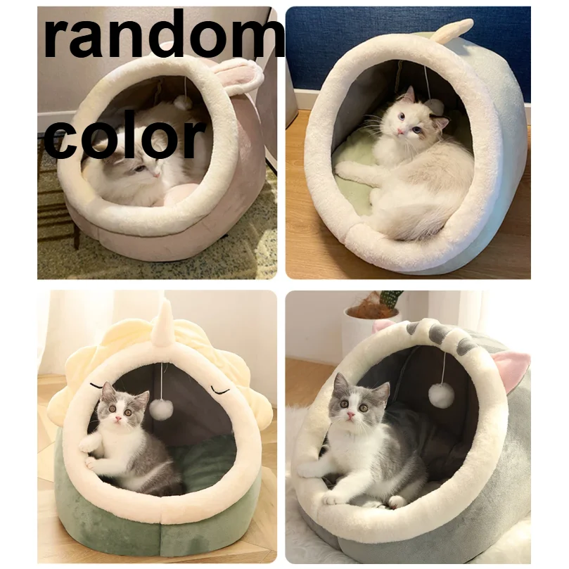 

Deep Sleep Cat Bed Cartoon Pet Bed Foldable Removable Washable Pet Sleeping Bed for Small Dog Mat Bag Cave Cats Bed