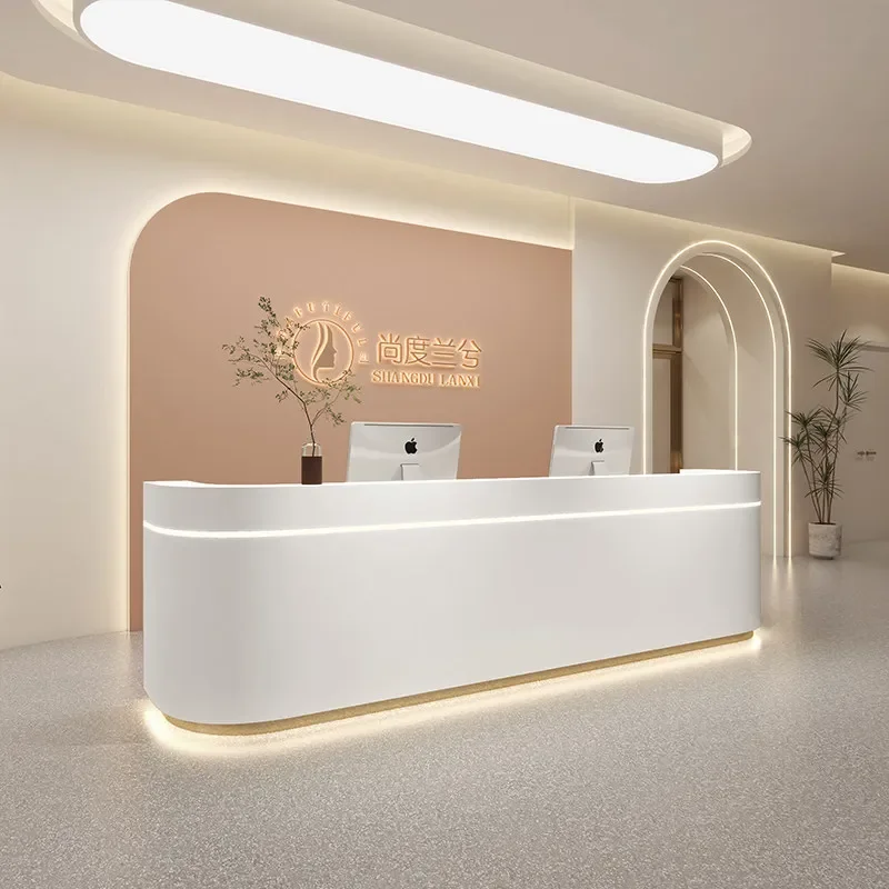 Beauty salon Bar checkout page Medical beauty clinic Reception desk Skin management center Service desk Company front desk Simpl