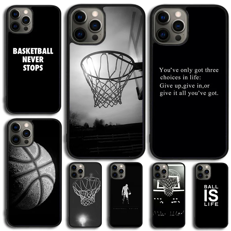 Basketball Ball Phone Case Cover For iPhone 16 15 14 SE 2020 XR XS 11 12 13 Mini Pro MAX Plus Coque