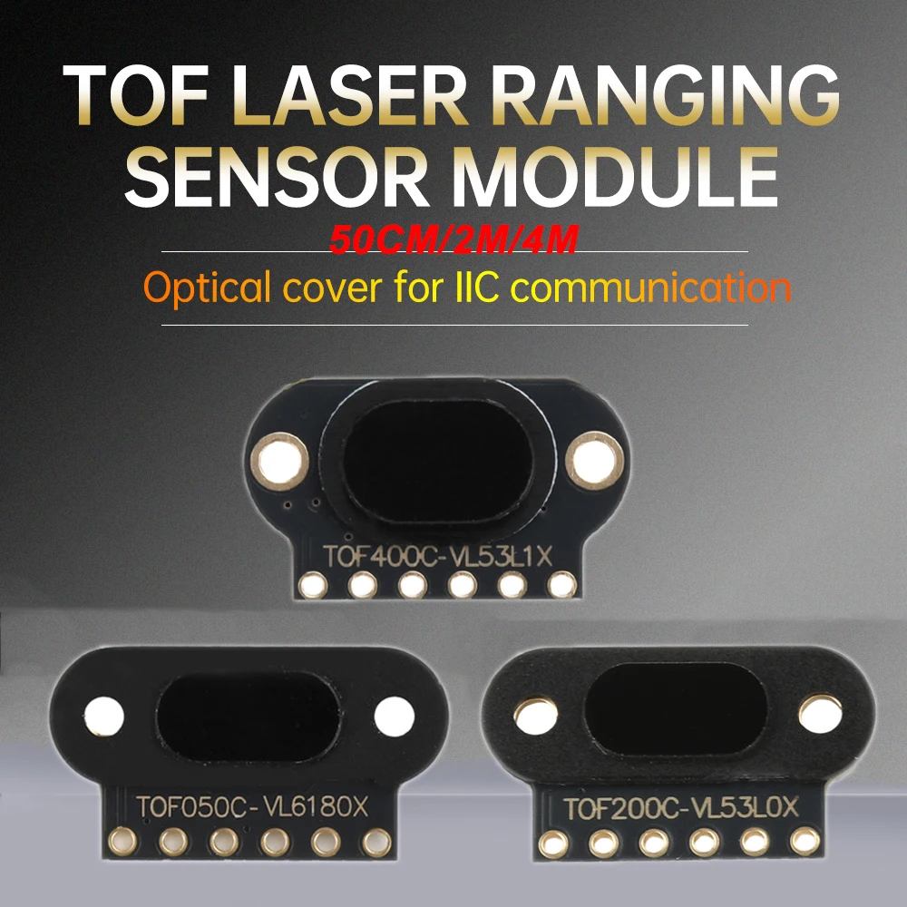 TOF050C 200C 400C Laser Distance Sensor Module ToF Time-of-Flight Distance IIC Output VL6180X VL53L0X VL53L1X for Arduino