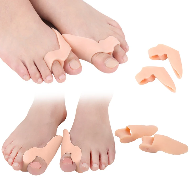 1Pair Hallux Valgus Pro Protector Bone Thumb Orthotics Braces Corrector Soft Silicone Foot Big Toe Separator Pedicure