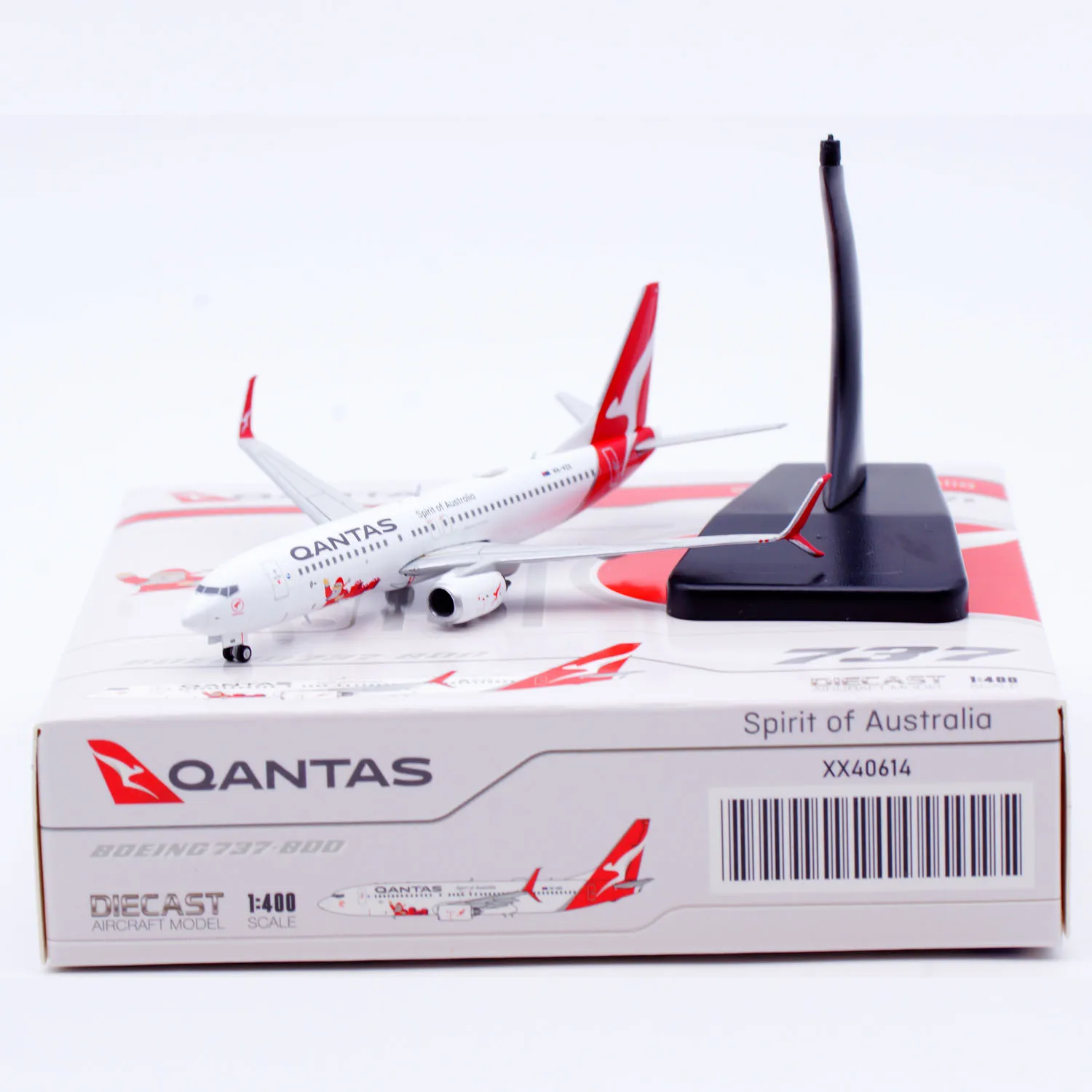 XX40614 سبيكة تحصيل طائرة هدية JC أجنحة 1:400 Qantas الخطوط الجوية بوينغ B737-800 دييكاست طائرة نموذج طائرة VH-VZX