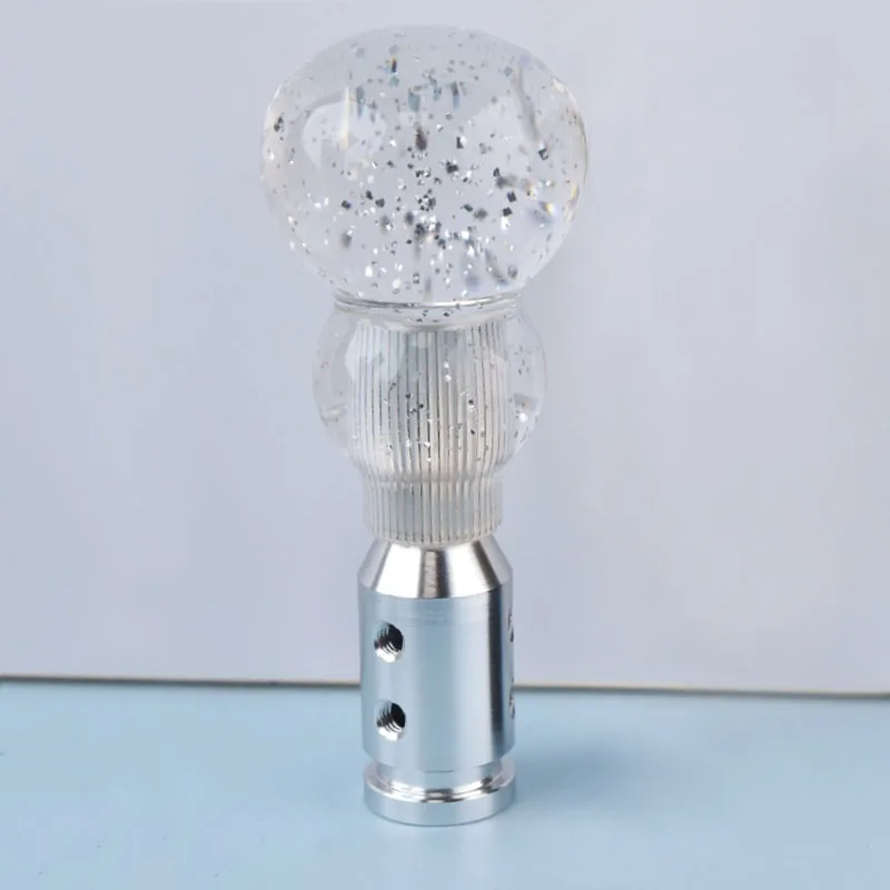 Crystal Multicolor Gear Shift Knob with Extension Rod, Short Gear Lever, for Car Interior Gear Shift Accessories