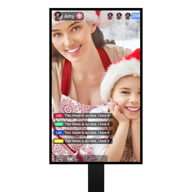 

43-Inch 4K All-In-One Live Broadcast Equipment Mobile/Computer Controlled Moving Touch Screen Kiosk Indoor Use Supplier