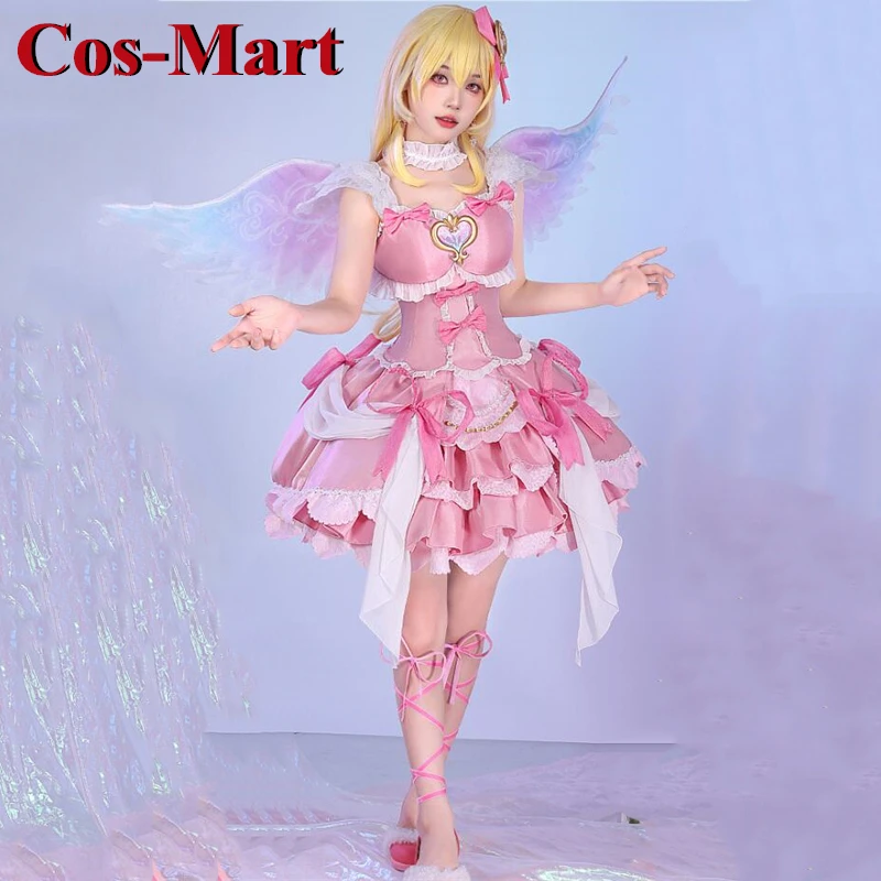 Cos-Mart Hot Game Aikatsu Hoshimiya Ichigo Cosplay Costume Gorgrous Sweet Gothic Formal Dress Activity Party Role Play Clothing