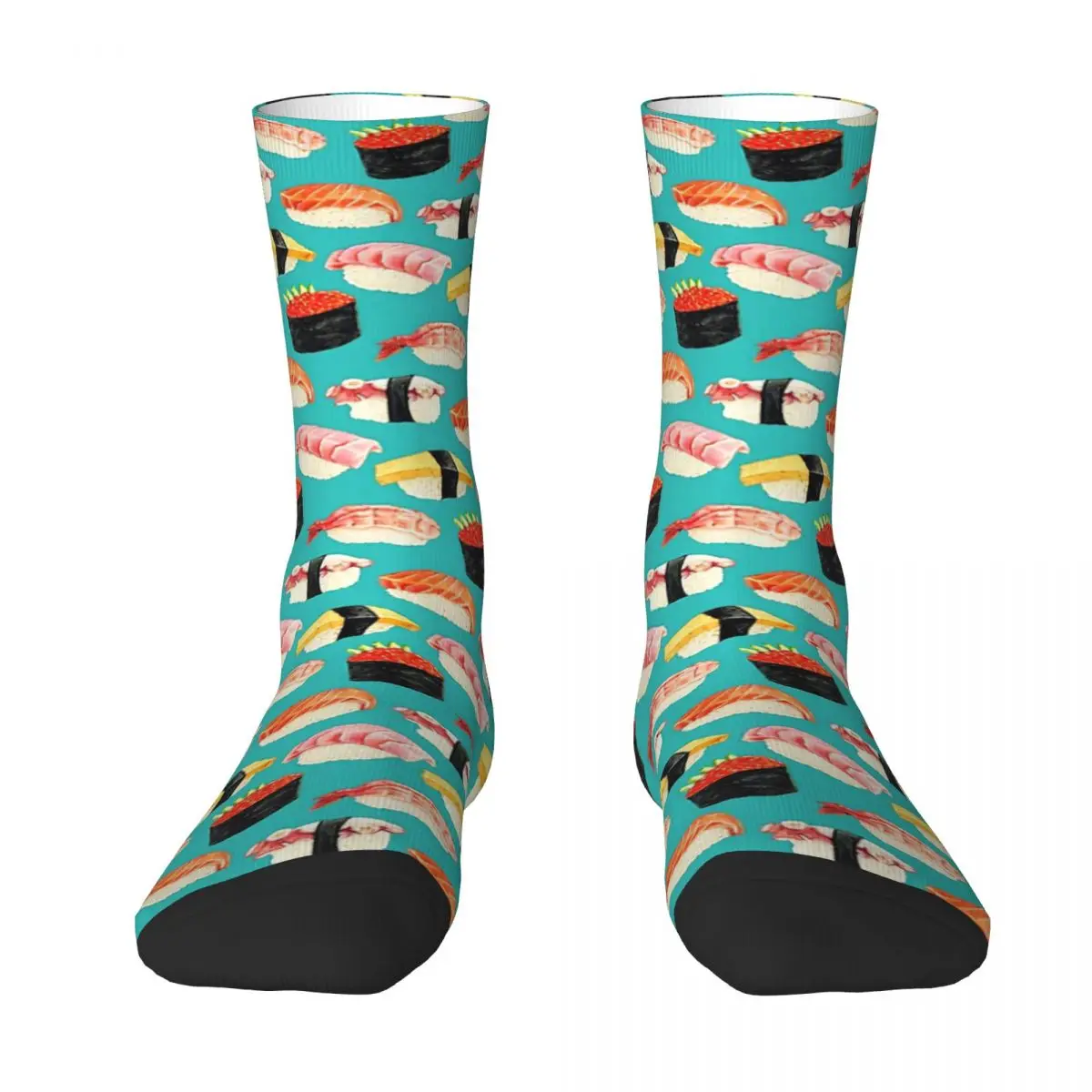 Sushi Nigiri Pattern - Blue Adult Socks,Unisex socks,men Socks women Socks