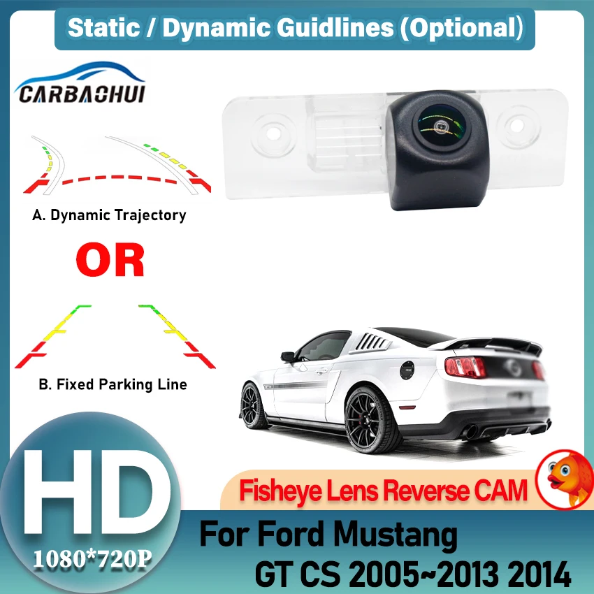 Reverse Car Camera For Ford Mustang GT CS 2005~2014 Fisheye Lens HD CCD Night Vision Waterproof Car Rear Reversing Camera