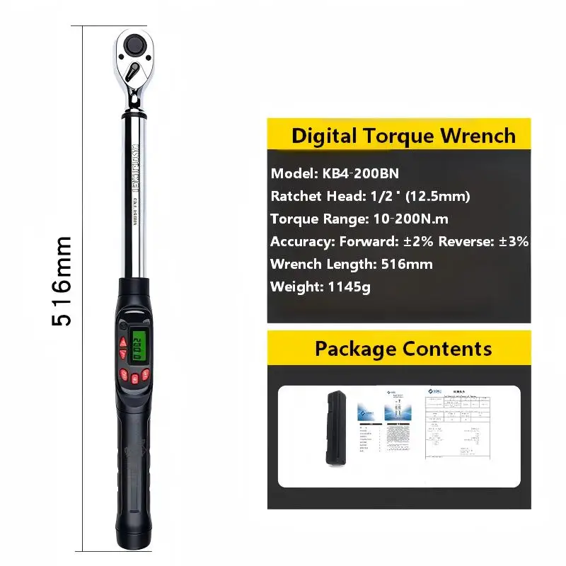 KOOLIWEI KB4-200BN/340BN/400BN Digital Torque Wrench 1/2