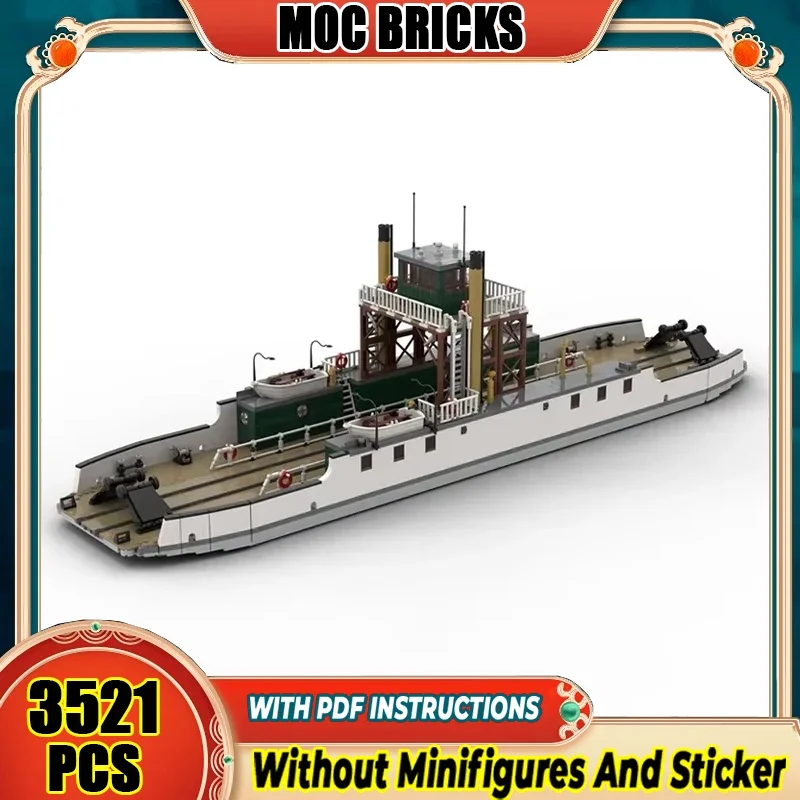 

Строительные блоки Moc, большая железная дорога, модель транспортного сосуда, технические кирпичи, сделай сам, сборка, военные корабли, игрушки, подарки