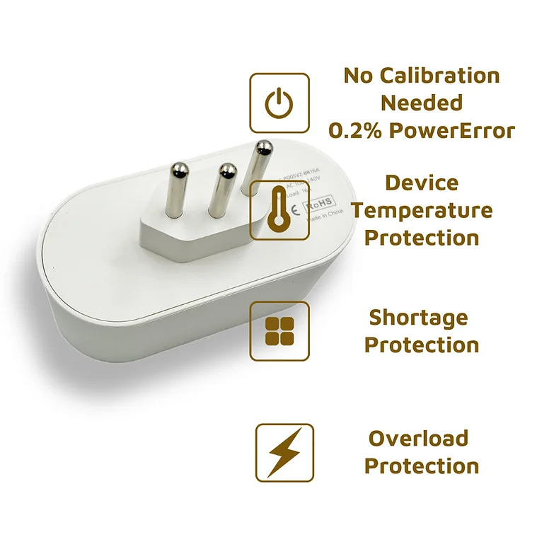 preflashed ESPhome Smart Plug Works With Home Assitant Brazil Standard 16A