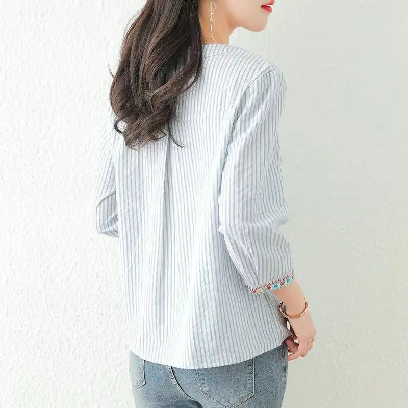 2024 Spring and Autumn New Elegant Women\'s Chiffon Shirt Fashion Long Sleeve Shirt Women\'s Inner Base Shirt Loose Blouse