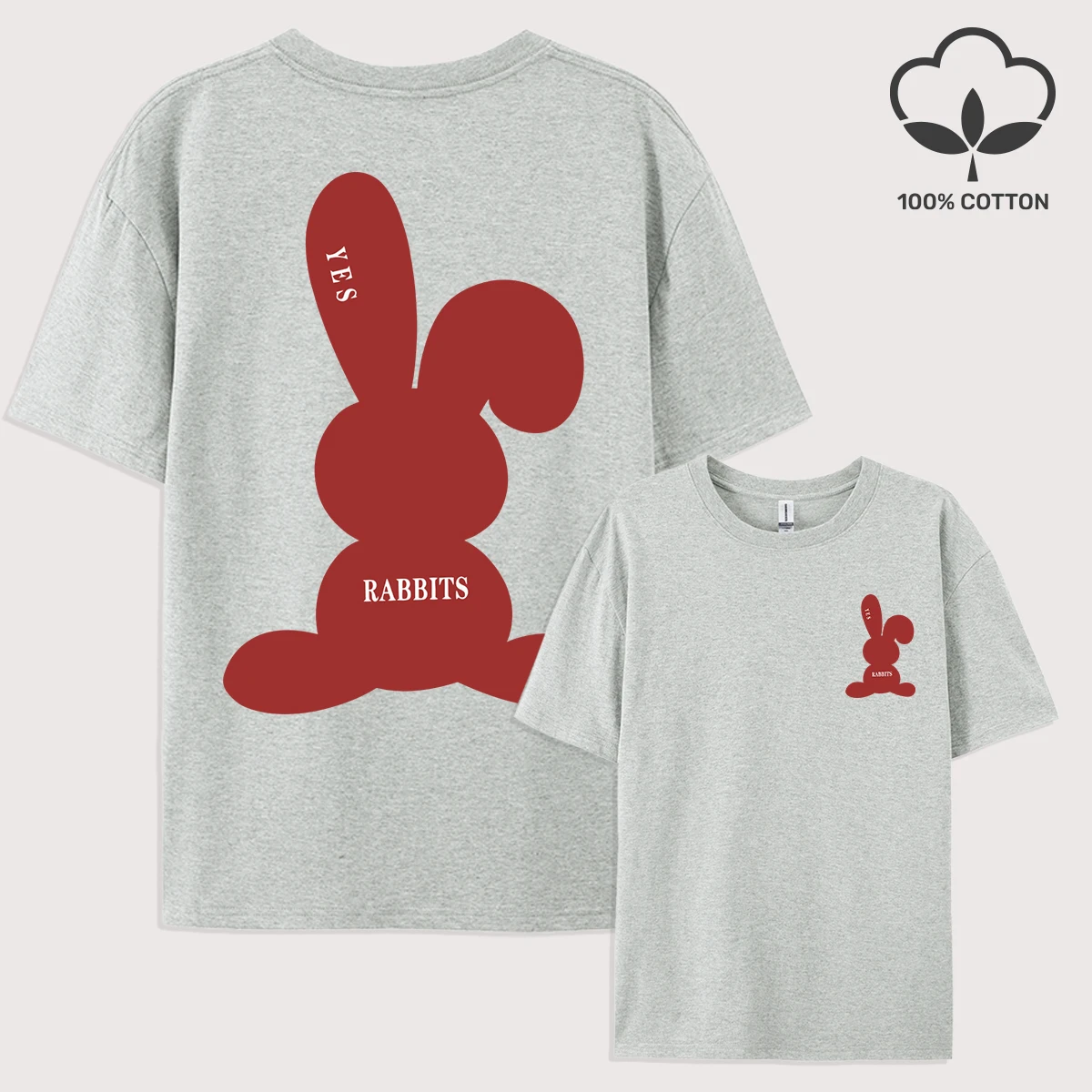 

Мужские футболки с контурным принтом Yes Rabbits, новые летние футболки с круглым вырезом и короткими рукавами, модная хлопковая уличная одежда в стиле хип-хоп, свободная повседневная футболка