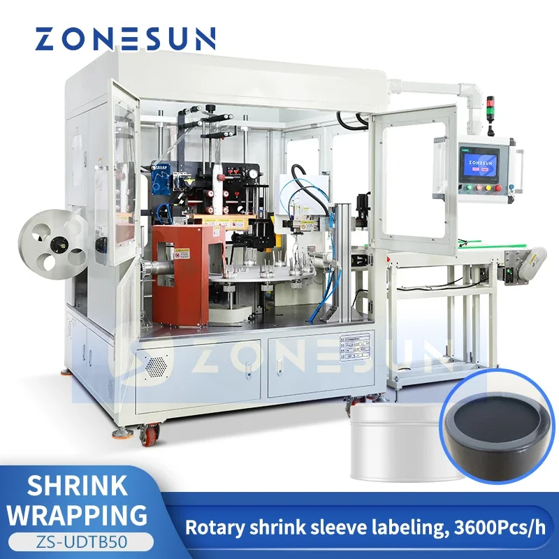 Zonesun ロータリー シュリンク スリーブ ラベリング マシン シュリンク スリーブ アプリケーター スリービング マシン シュリンク ラベラー ZS-UDTB50