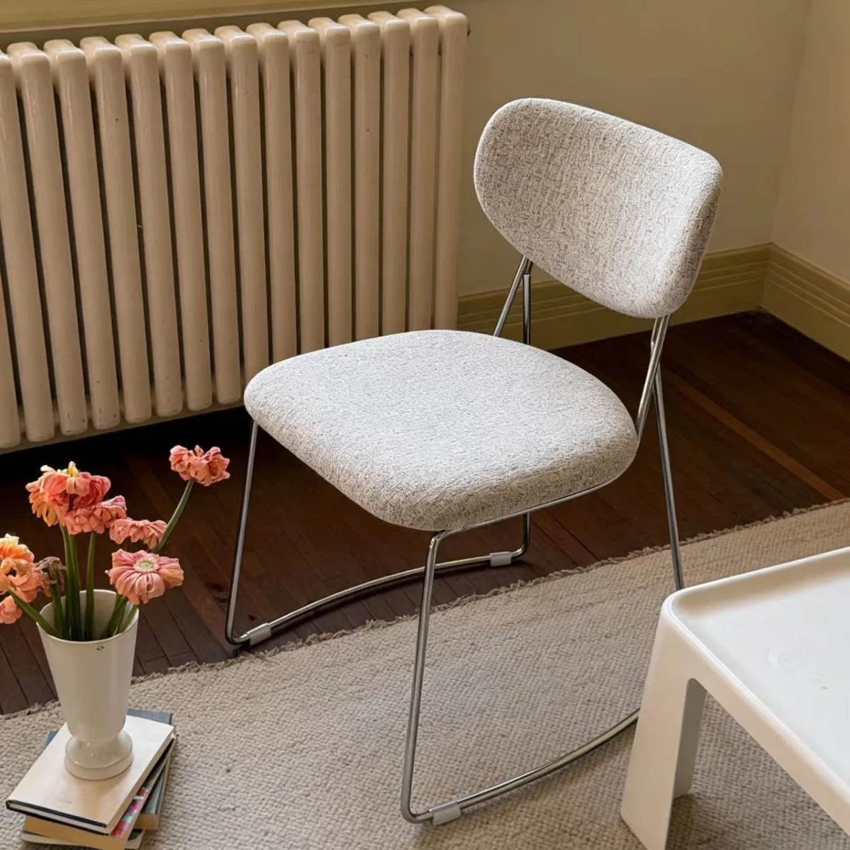 

Joylive Dining Chair Designer Soft-padded Casual Dining Table And Chairs Vintage Home Backrest Makeup Chairs Single Chairs