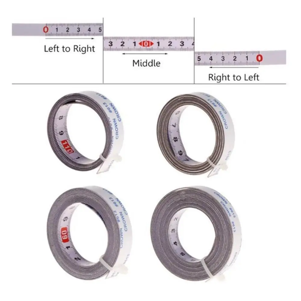 1m-5m Miter Track Tape Measure High Precision Free Cutting Self Adhesive Scale Ruler Steel Clear Scale Metric Scale Ruler