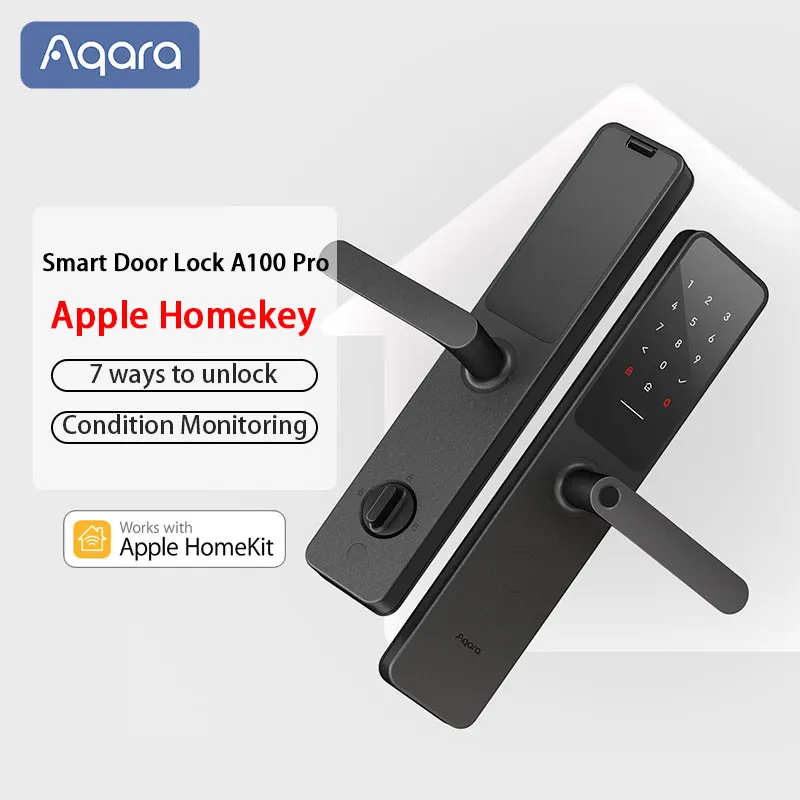 

Умный дверной замок Aqara A100 Pro Zigbee Bluetooth 5,0 Apple Homekey Unlock Разблокировка по отпечатку пальца Работа с Apple Homekit Aqara Home