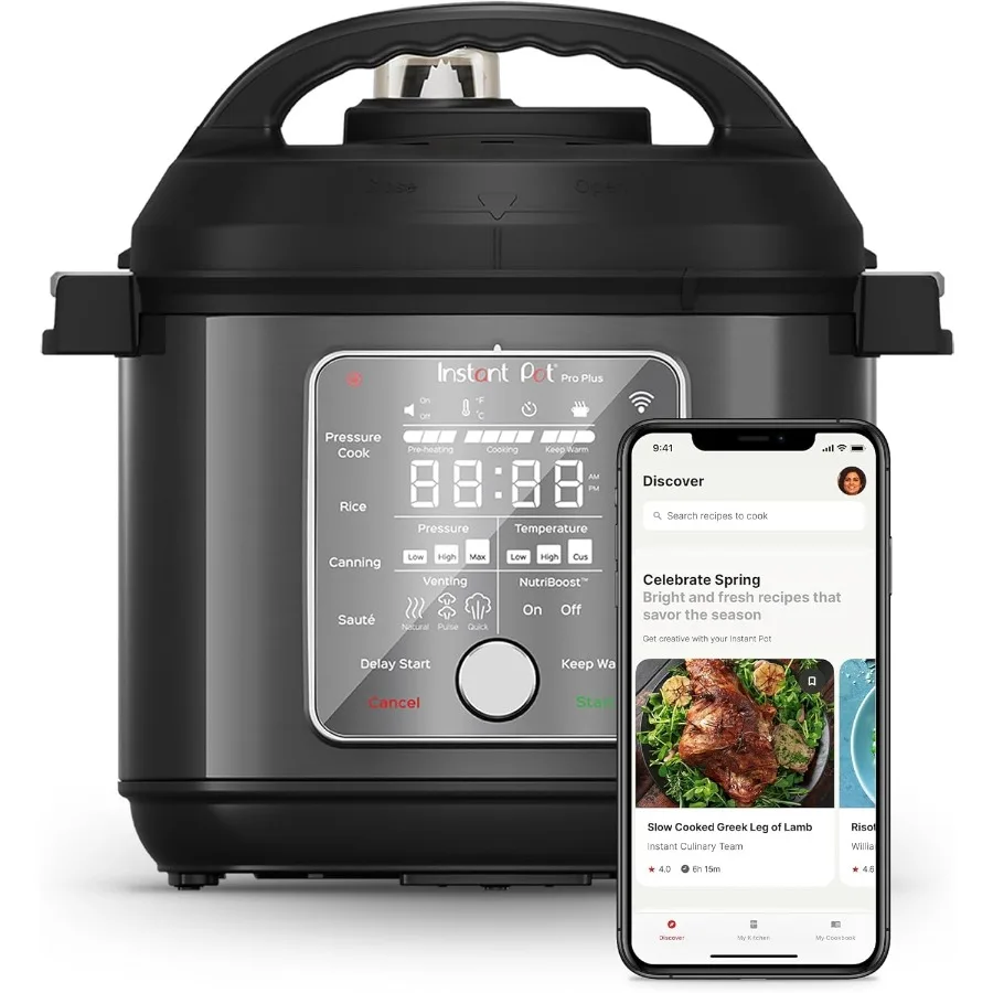 Panela de pressão Pro Plus WiFi Smart 10 em 1 para cozinha doméstica: cozinha multifuncional com integração de aplicativos acima de 800 receitas ideais