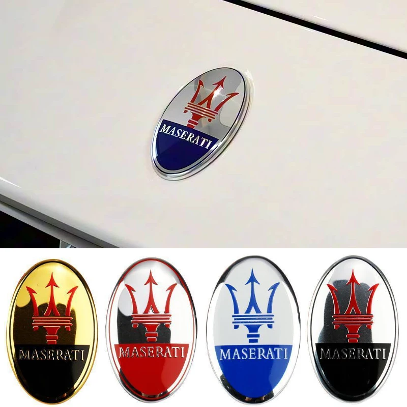 Emblema Frontal para Automóvil Maserati, Calcomanía para Capó, Granturismo, Quattroporte, Ghibli, MC12, Levante, Gransport, Granlusso, Spyder, Karif, 3200 GT