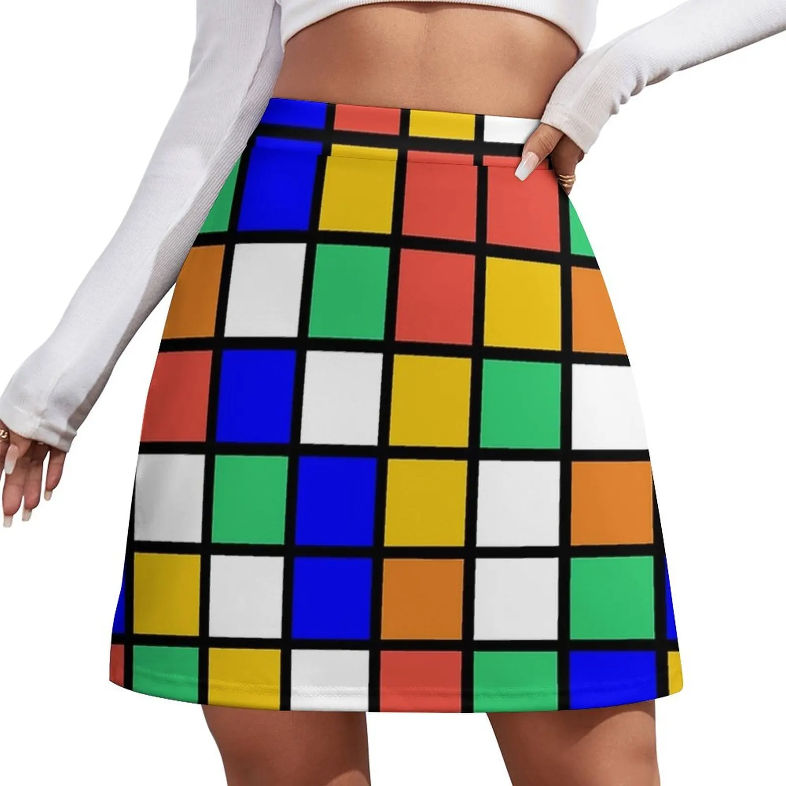 

Cubies Background Mini Skirt women's clothing trend 2026 Female skirt outfit korean style korean clothes ladies