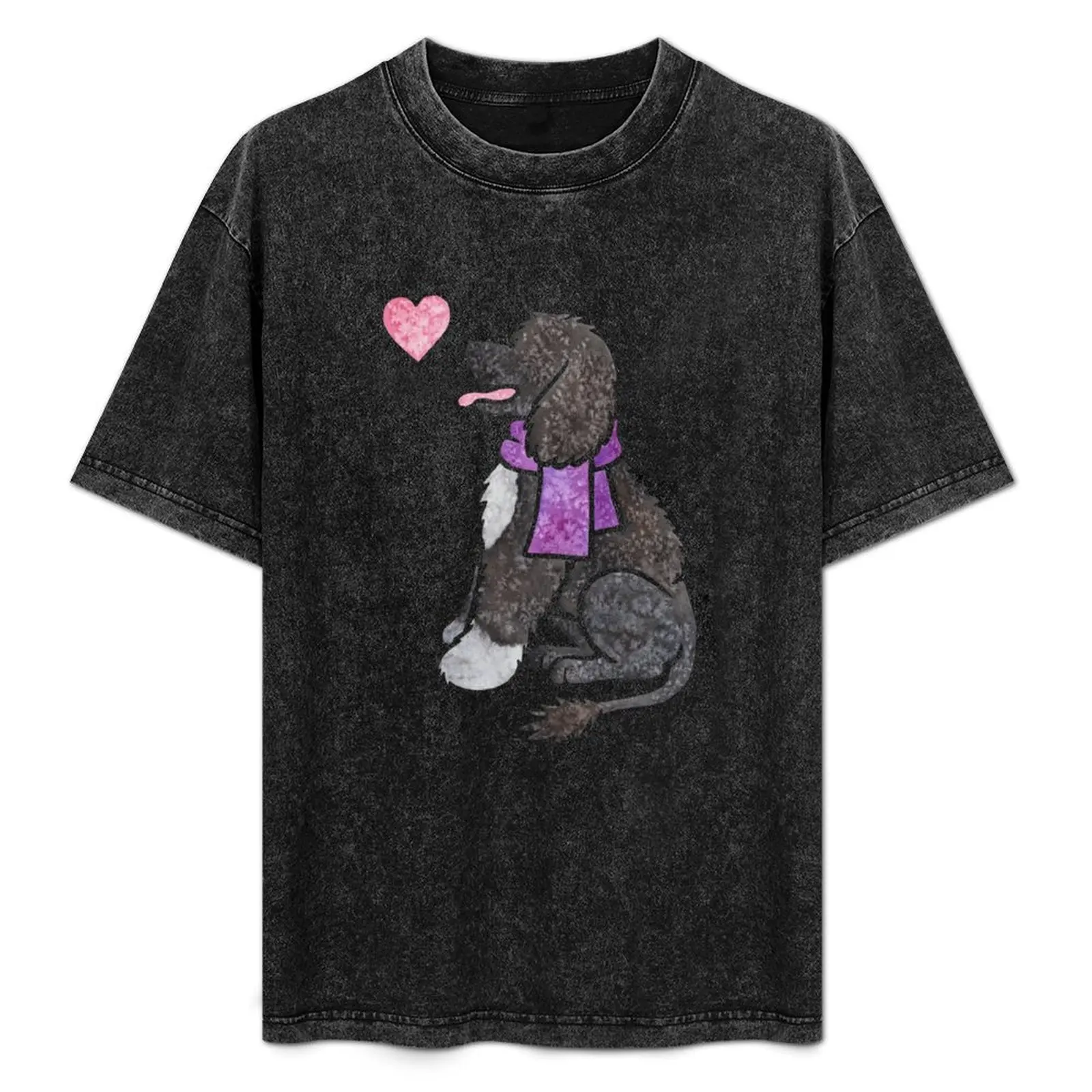 

Watercolour Portuguese Water Dog T-Shirt Work Utility Short Sleeve Shirt