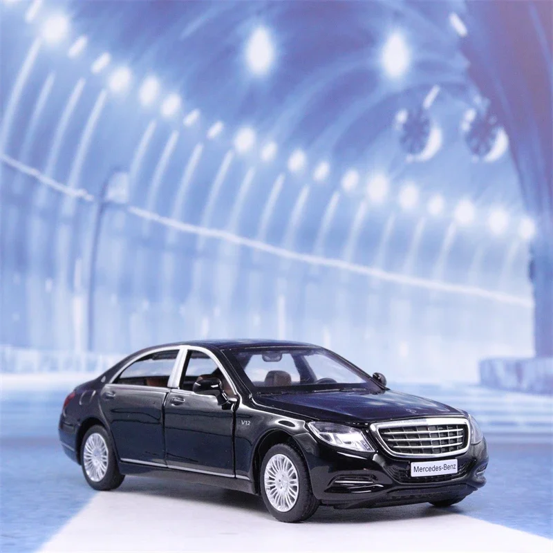 1:32 Mercedes Benz Maybach S600 Diecast Metal Car Models Simulation Vehicle Toy 6 Doors Opened Gifts For Children F293